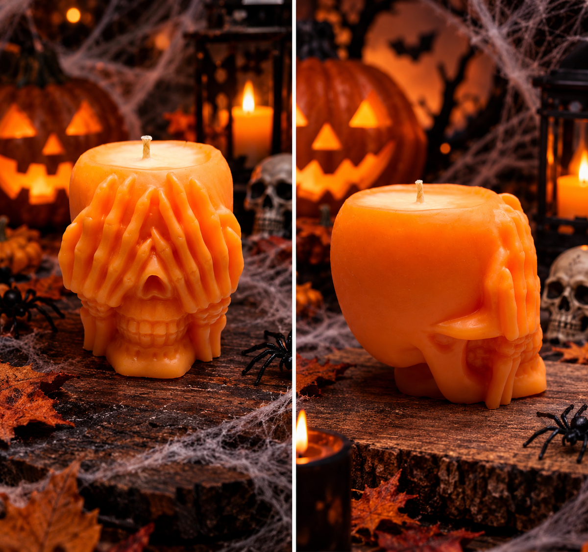 Tête de mort orange